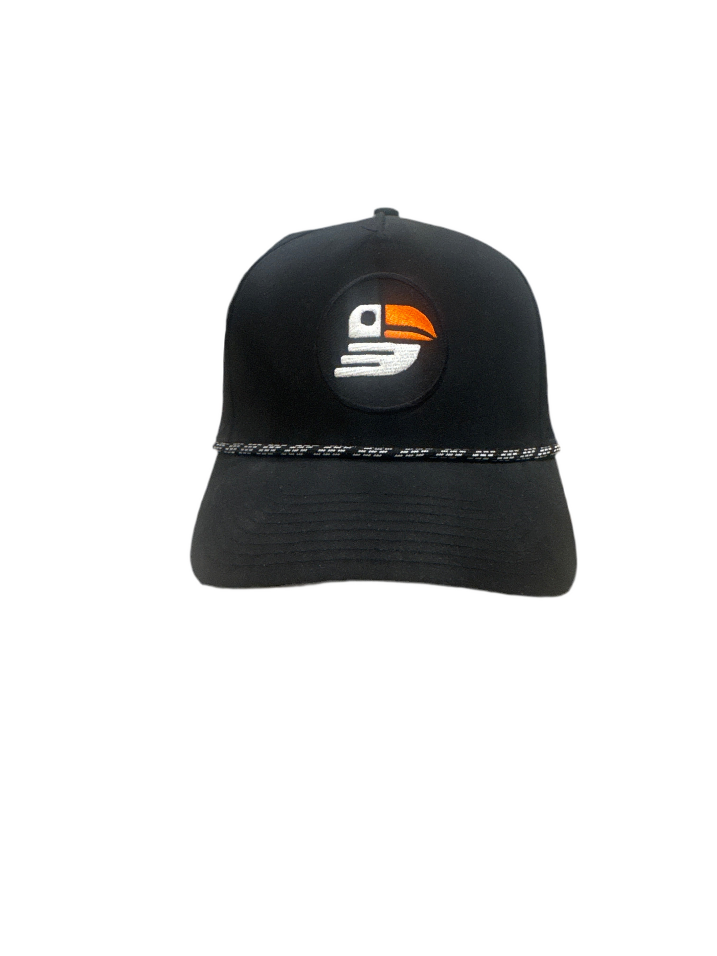 Snapback Performance Hat w/rope- Black