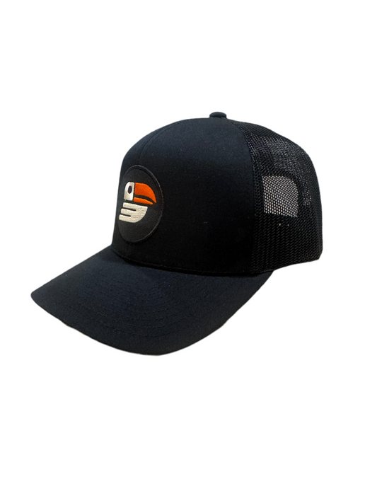 Snapback Trucker Hat - Black